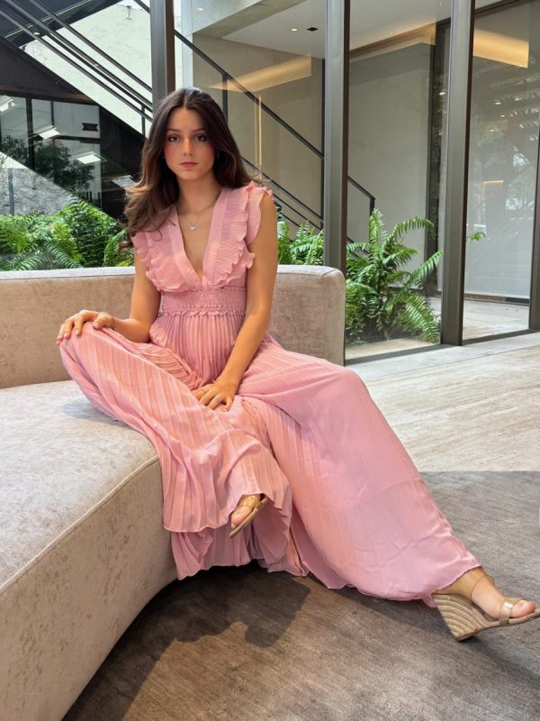 PALAZZO PINK PLISADO