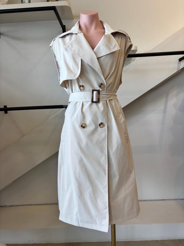VESTIDO GABARDINA CREAM - Imagen 2