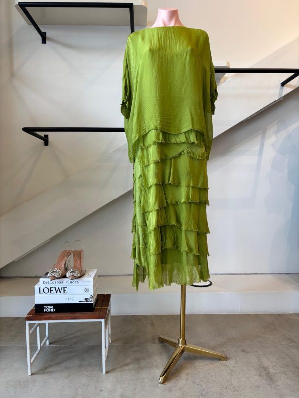 VESTIDO ESPAÑOL FLECOS GREEN - Imagen 5