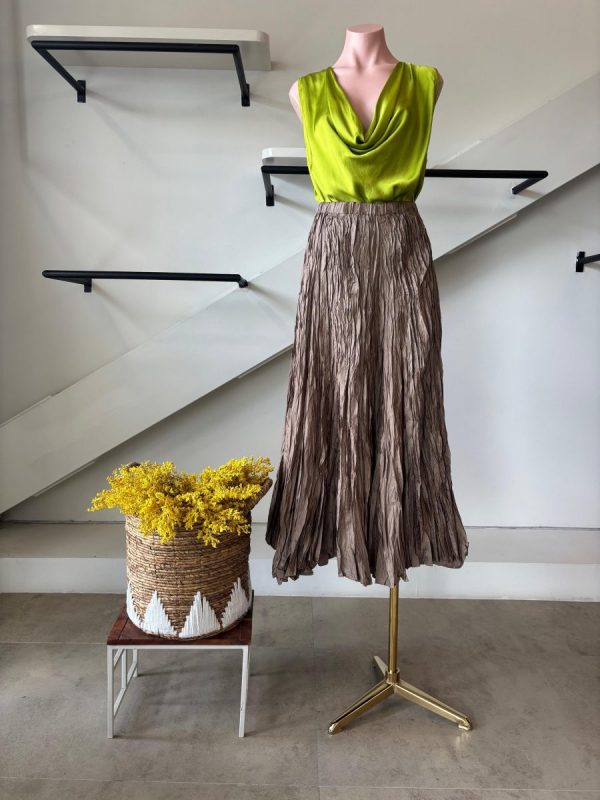 BLUSA ESCOTE DRAPEADO GREEN - Imagen 7