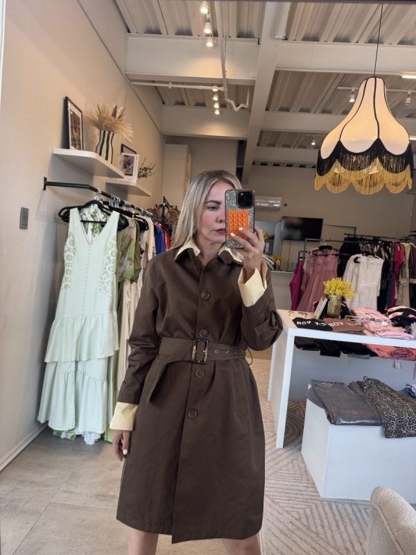 VESTIDO GABARDINA BROWN - Imagen 4