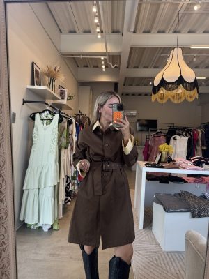 VESTIDO GABARDINA BROWN