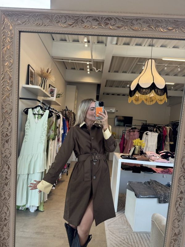 VESTIDO GABARDINA BROWN - Imagen 3
