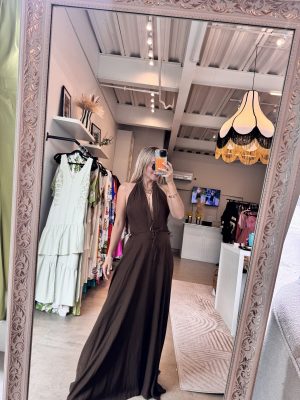 VESTIDO HALTER BROWN