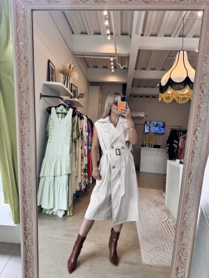 VESTIDO GABARDINA CREAM