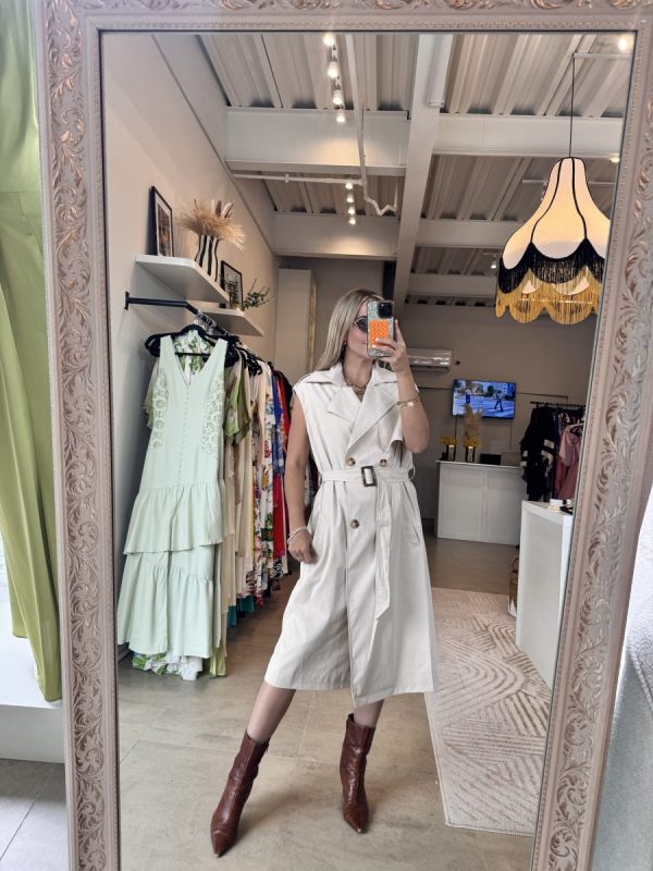 VESTIDO GABARDINA CREAM
