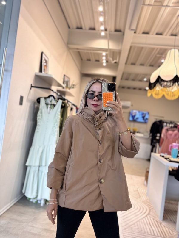 JACKET WATERPROOF BROWN - Imagen 2