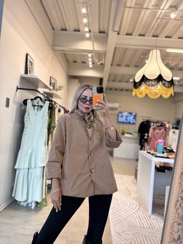 JACKET WATERPROOF BROWN - Imagen 4