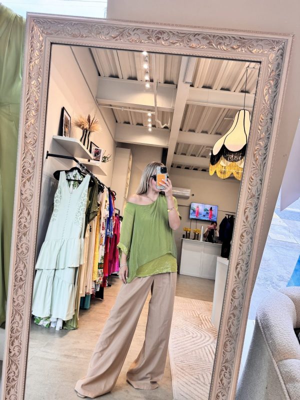 BLUSA SEDA ITALIANA GREEN - Imagen 4