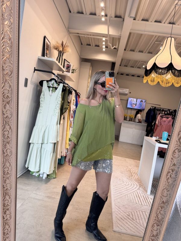 BLUSA SEDA ITALIANA GREEN - Imagen 5