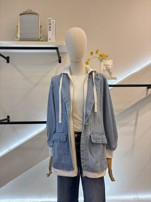 BLAZER DENIM LIGHT BLUE - Imagen 7