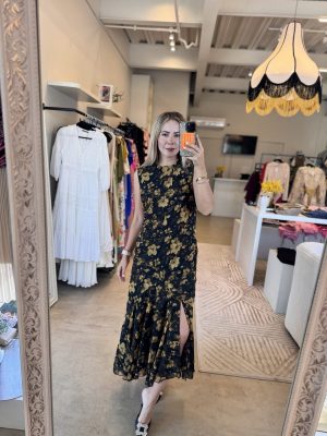 VESTIDO FLOR GOLD