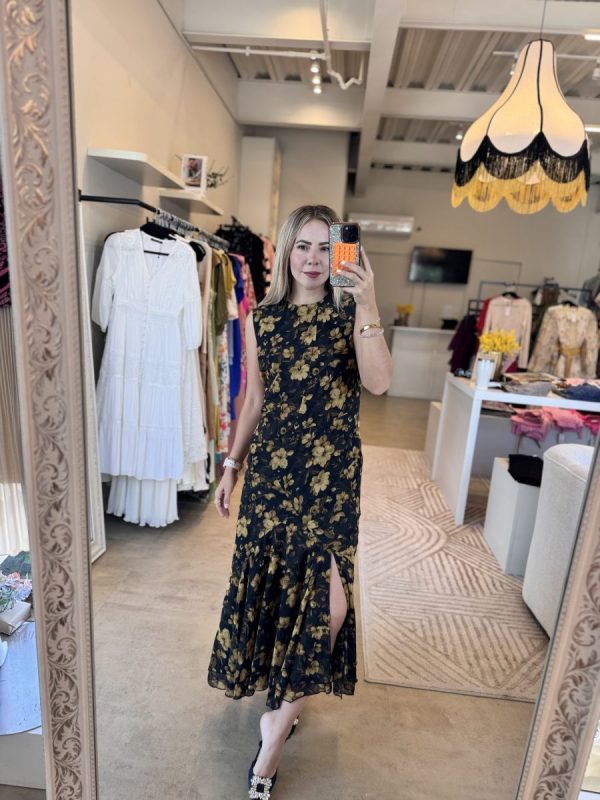 VESTIDO FLOR GOLD