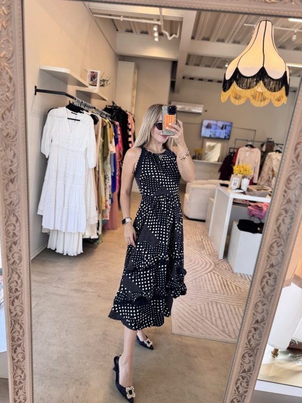 VESTIDO HALTER POLKADOTS