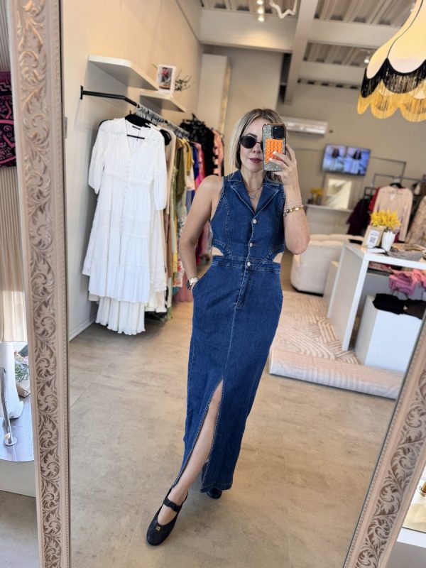 VESTIDO DENIM ABERTURAS - Imagen 7