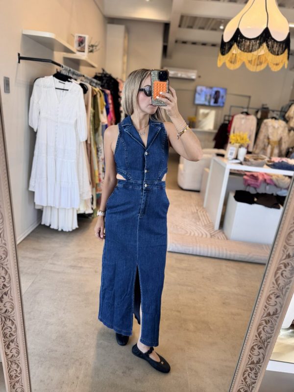 VESTIDO DENIM ABERTURAS - Imagen 6