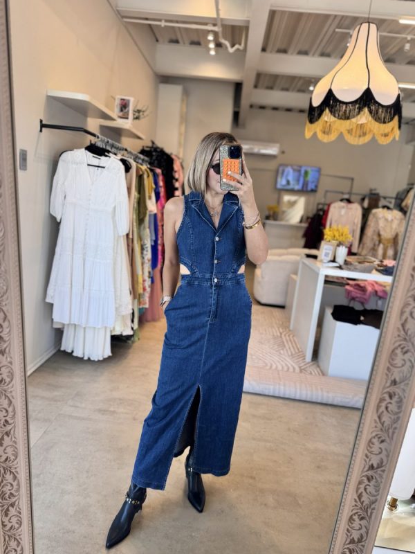 VESTIDO DENIM ABERTURAS - Imagen 5