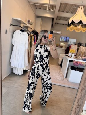 SET PLISADO WHITE FLORAL