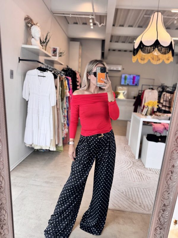 BLUSA OFF SHOULDER RED - Imagen 2
