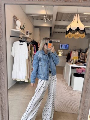 PANTALON POLKADOTS WHITE
