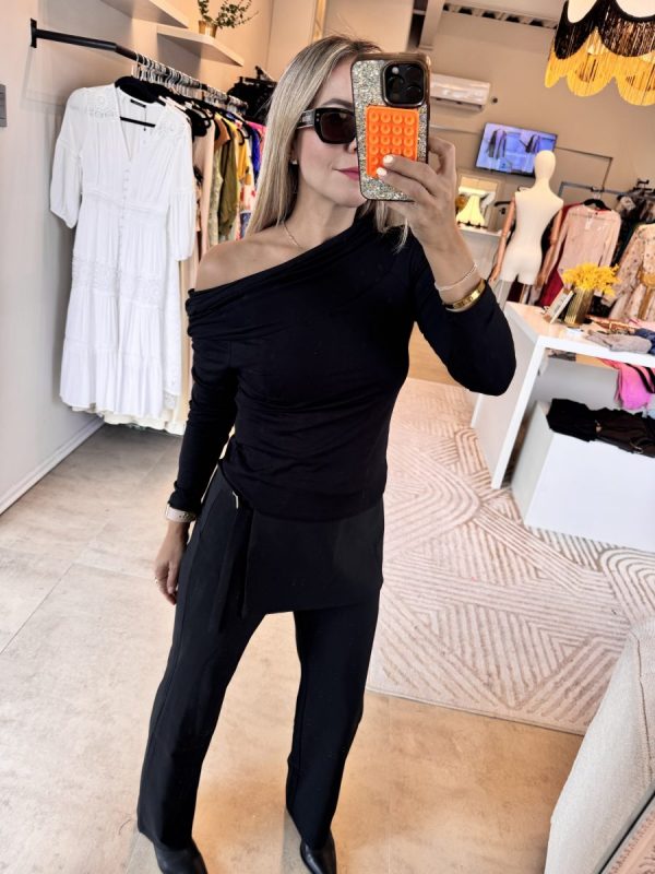 BLUSA OFF SHOULDER BLACK - Imagen 3