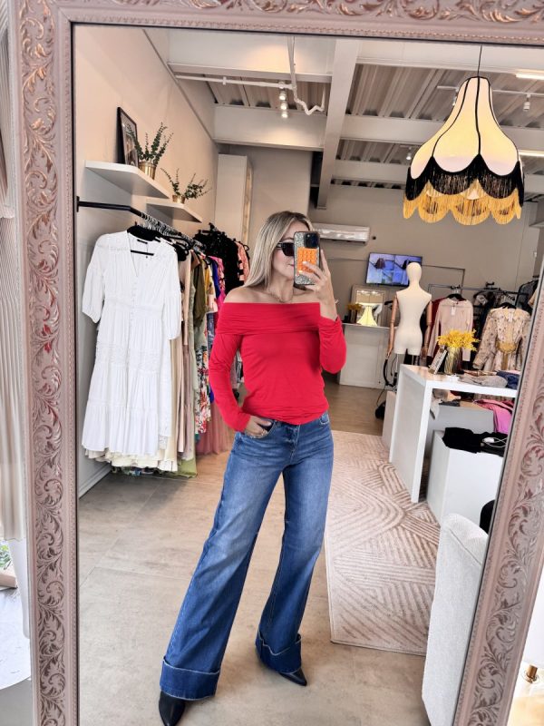 BLUSA OFF SHOULDER RED - Imagen 6