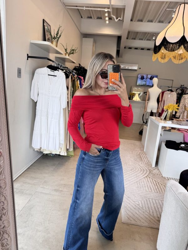 BLUSA OFF SHOULDER RED - Imagen 5