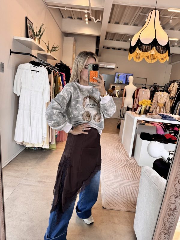 BLUSA ASIMETRICA BROWN - Imagen 6