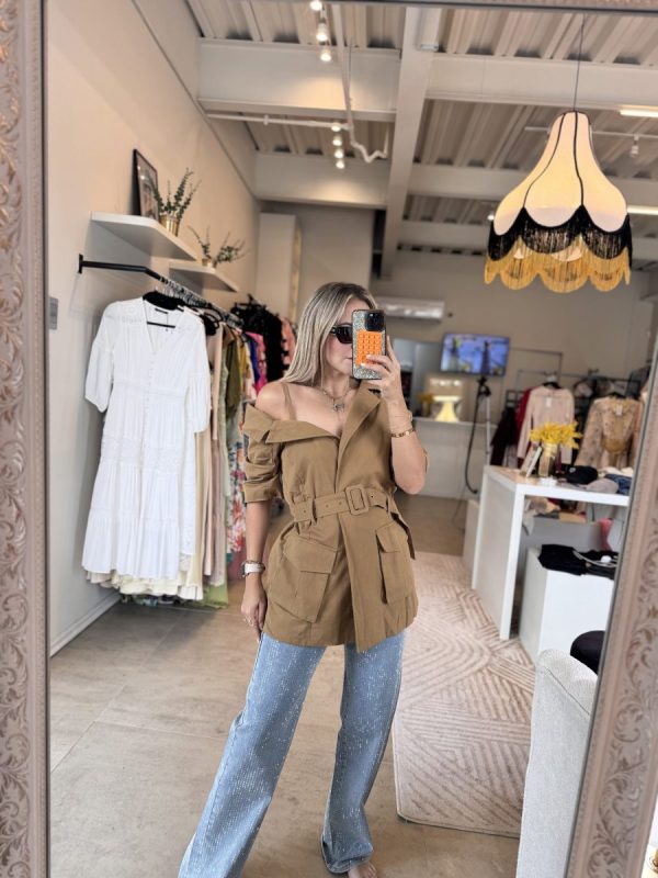 BLUSA JACKET CAMEL - Imagen 3
