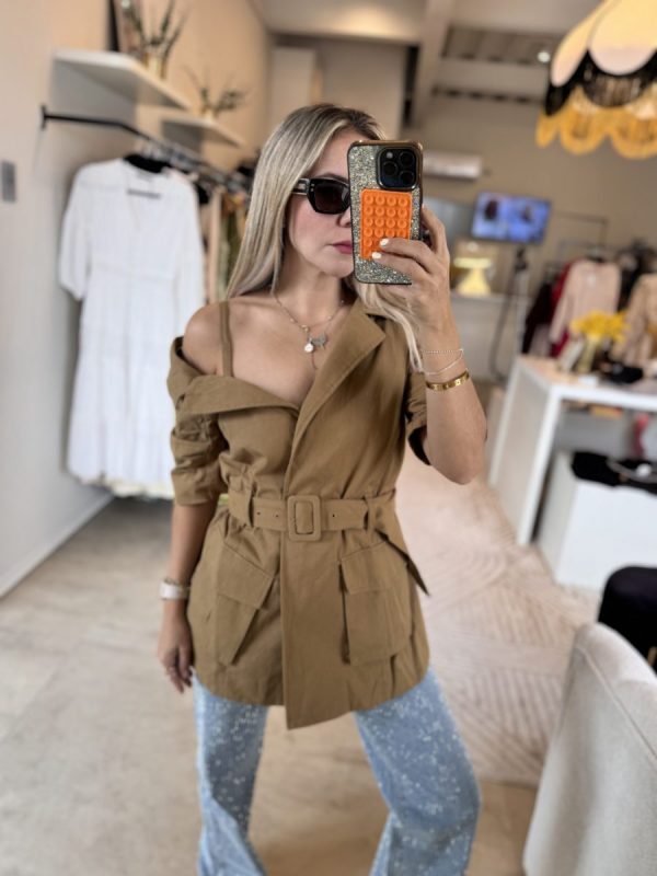 BLUSA JACKET CAMEL - Imagen 2