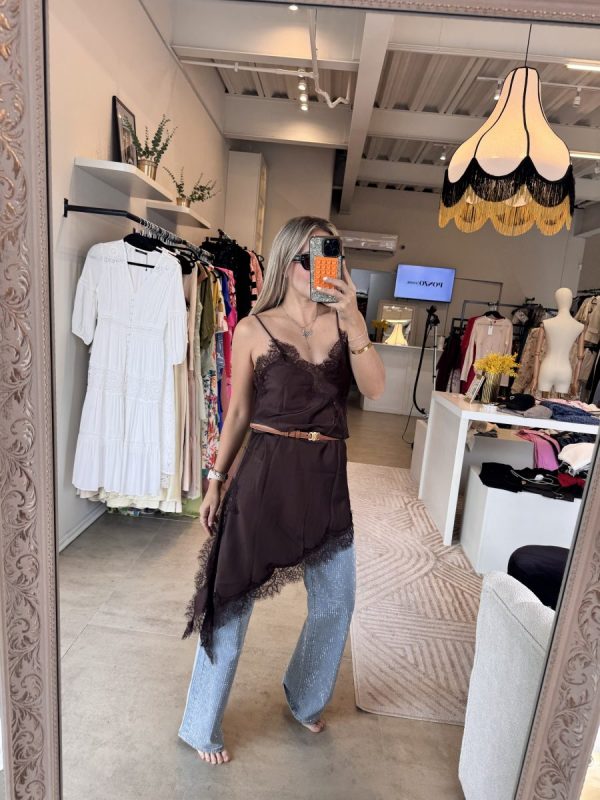 BLUSA ASIMETRICA BROWN - Imagen 7