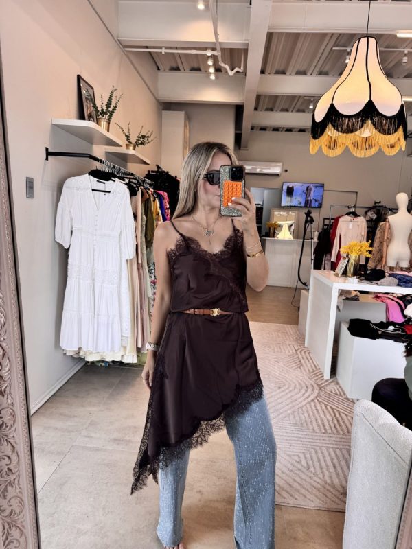 BLUSA ASIMETRICA BROWN - Imagen 8