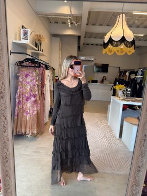 VESTIDO ITALIANO MANGA LARGA BROWN