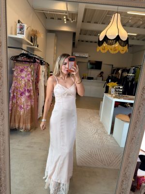 VESTIDO LARGO SATIN LACE