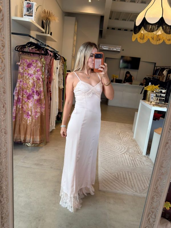 VESTIDO LARGO SATIN LACE - Imagen 5