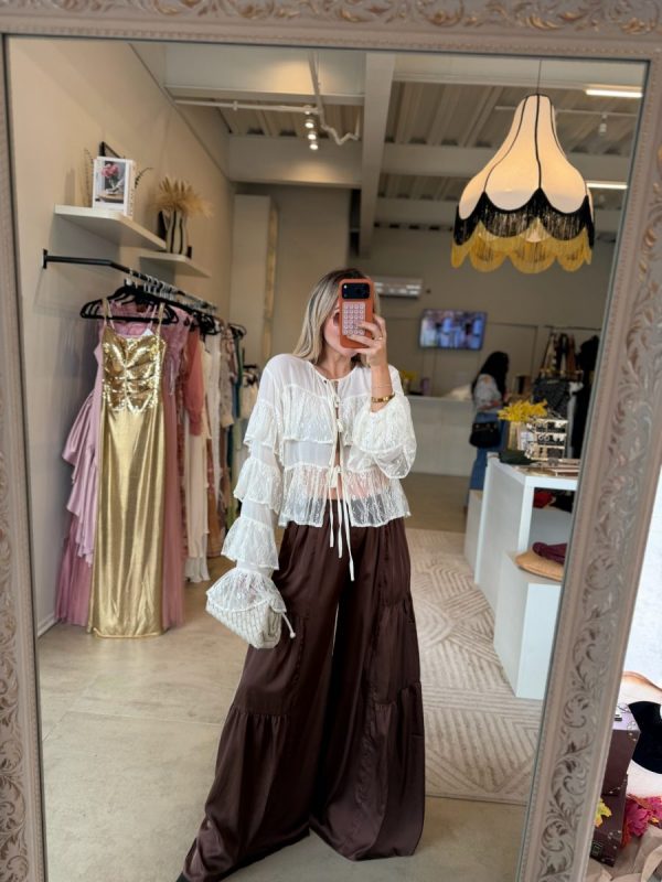 BLUSA ENCAJE BOHO IVORY - Imagen 7