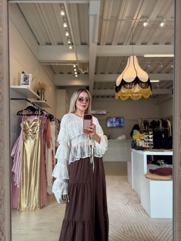 BLUSA ENCAJE BOHO IVORY - Imagen 9