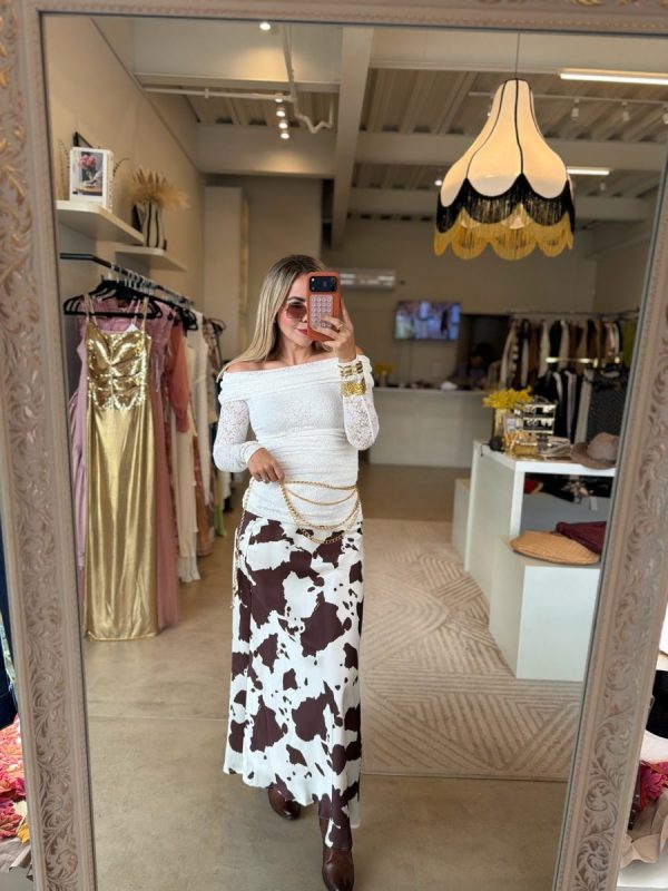 BLUSA OFF SHOULDER LACE WHITE - Imagen 3