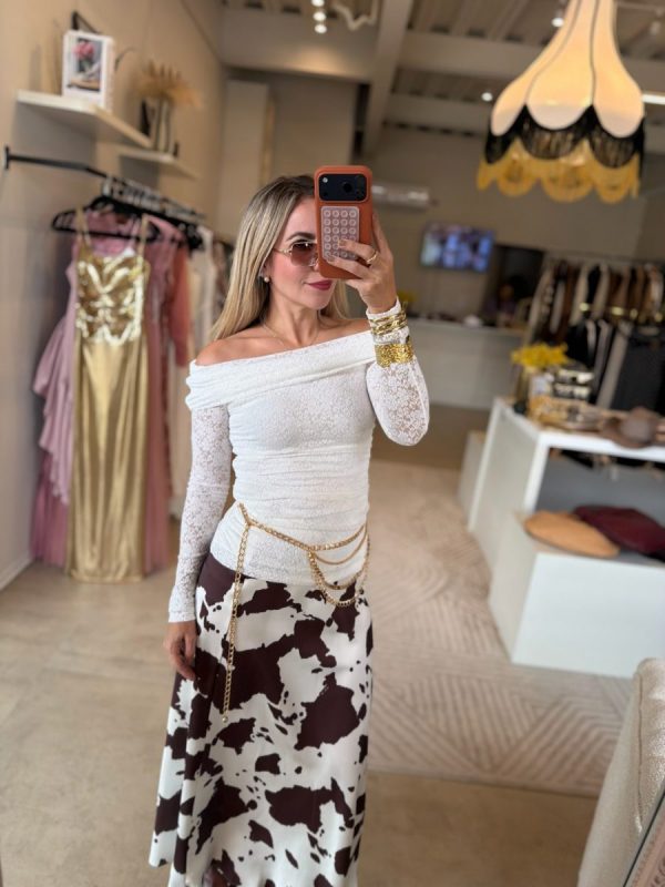 FALDA COW PRINT