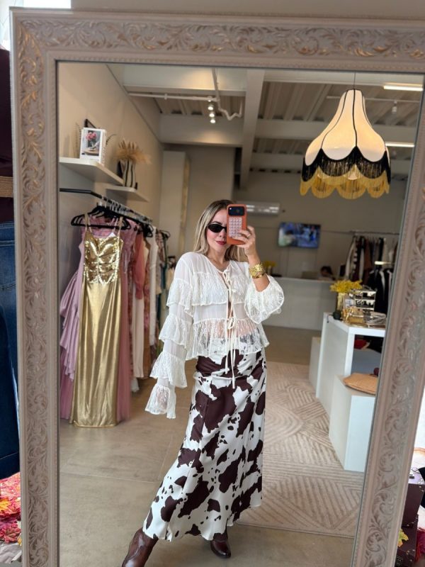 BLUSA ENCAJE BOHO IVORY - Imagen 4
