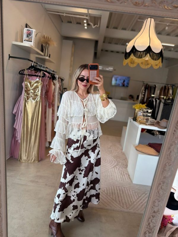 BLUSA ENCAJE BOHO IVORY - Imagen 6