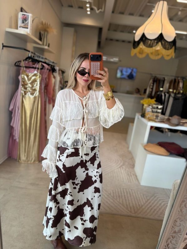 BLUSA ENCAJE BOHO IVORY - Imagen 5
