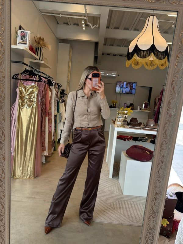 PANTALÓN SATIN BROWN
