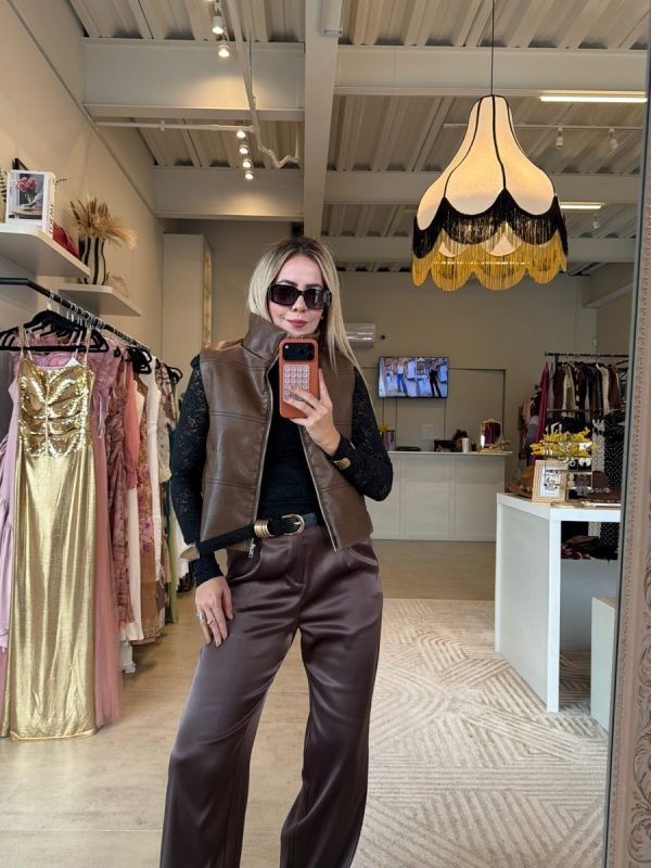 PANTALÓN SATIN BROWN - Imagen 4