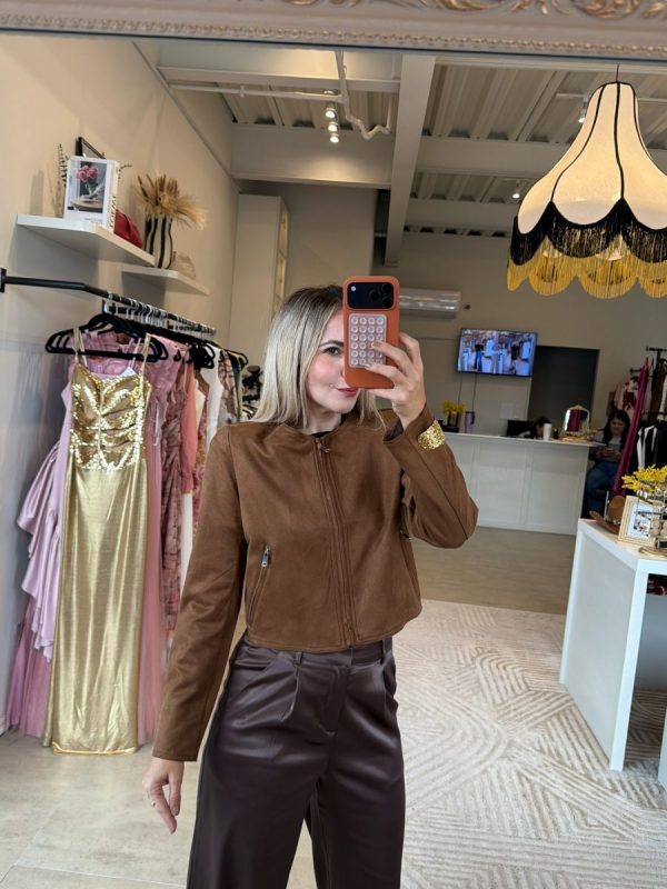 JACKET SUEDE FORMAL BROWN - Imagen 3