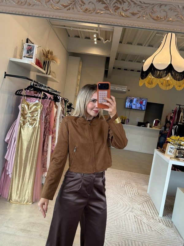 JACKET SUEDE FORMAL BROWN - Imagen 4