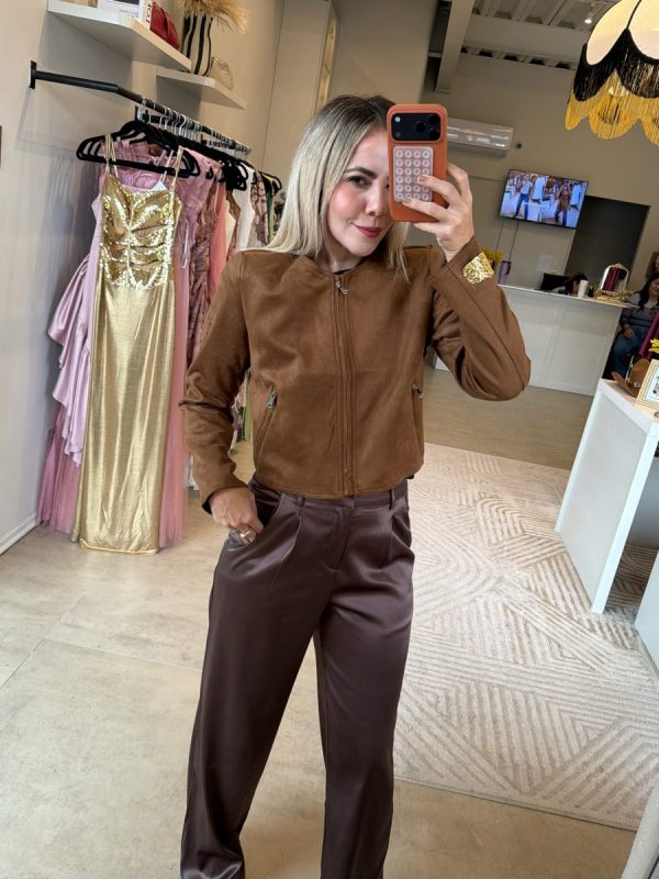 JACKET SUEDE FORMAL BROWN - Imagen 6