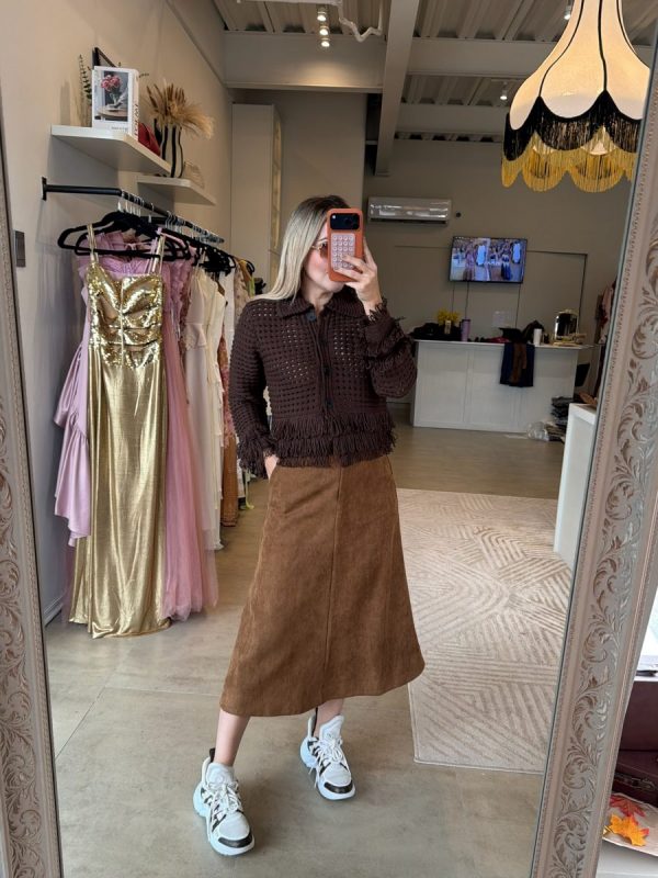 FALDA MIDI SUEDE - Imagen 4
