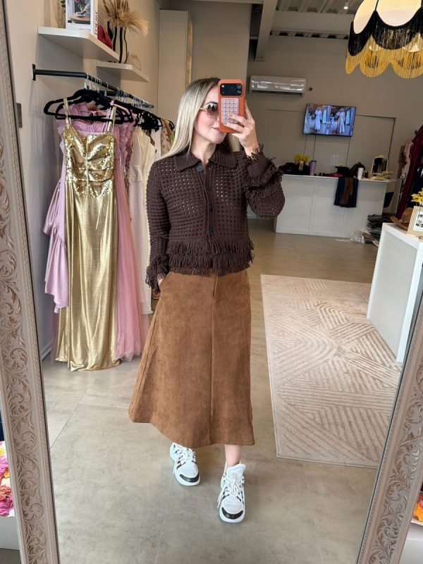 FALDA MIDI SUEDE - Imagen 5