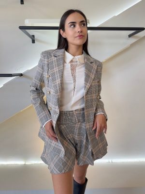 CONJUNTO BLAZER CUADROS